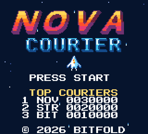 Nova Courier title screen