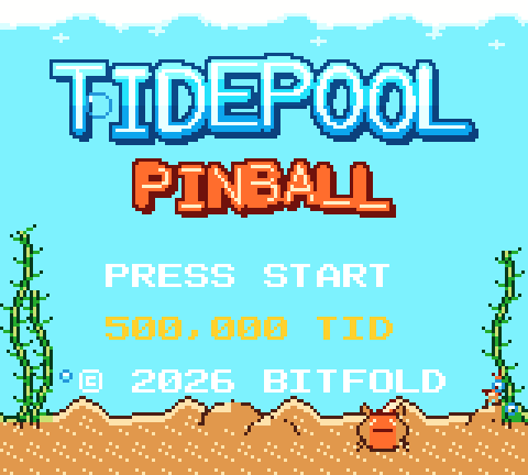 Tidepool Pinball title screen