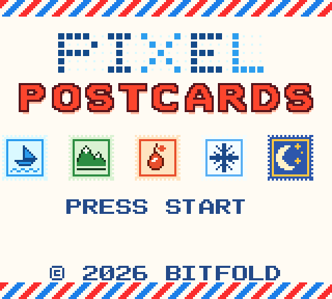 Pixel Postcards title screen