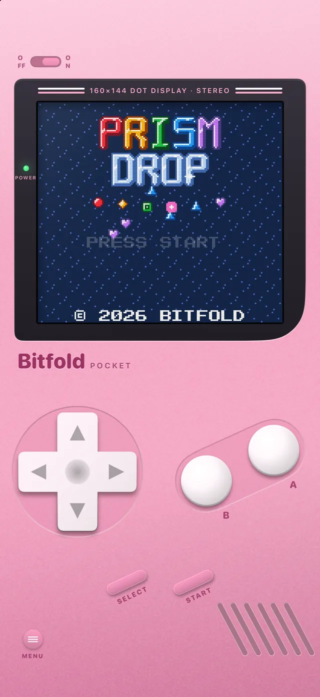 Bitfold in the pink Bubblegum edition playing Prism Drop
