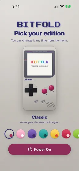 Choosing an edition the first time you open the app